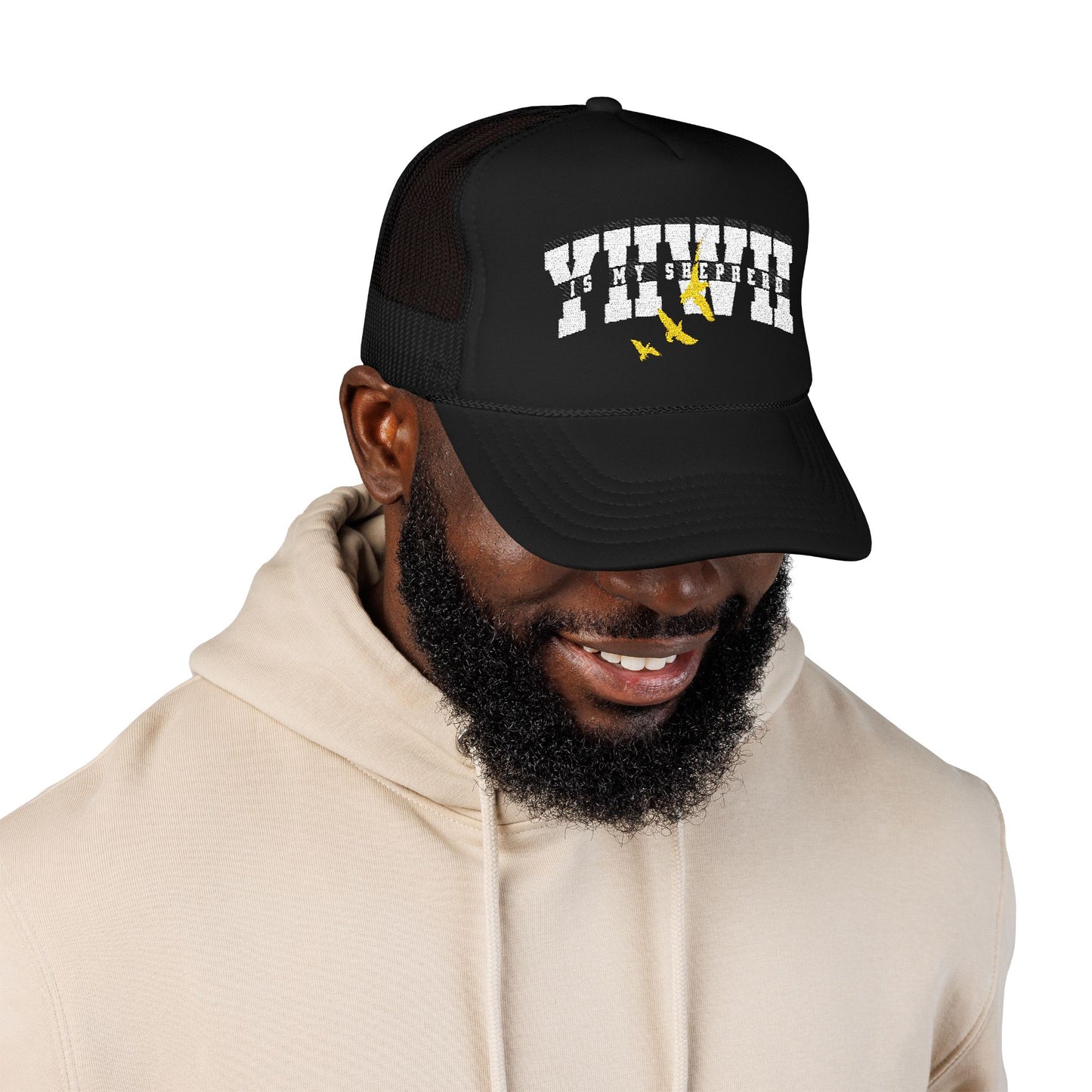 YHWH Is My Shepherd Cap, Religious Embroidered Trucker Hat