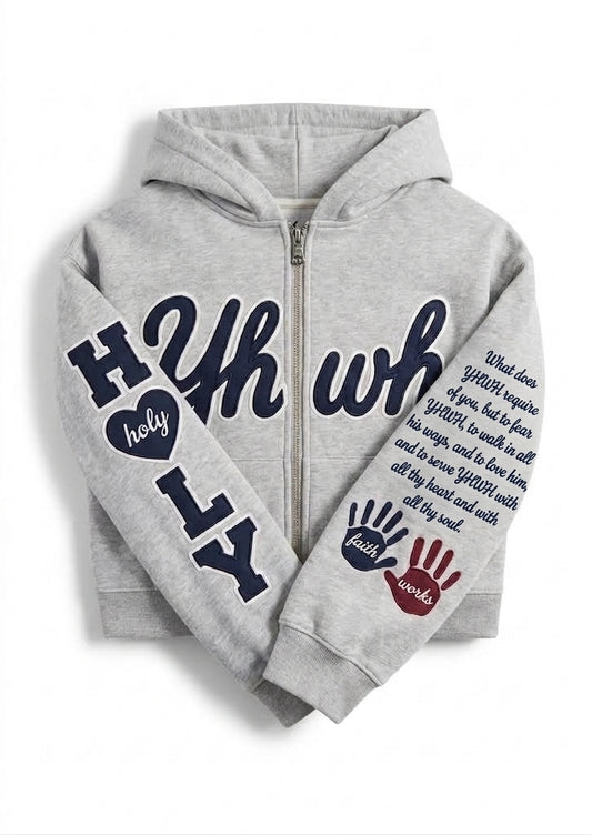 YHWH "Faith & Works" Heavyweight Zip-Up Hoodie