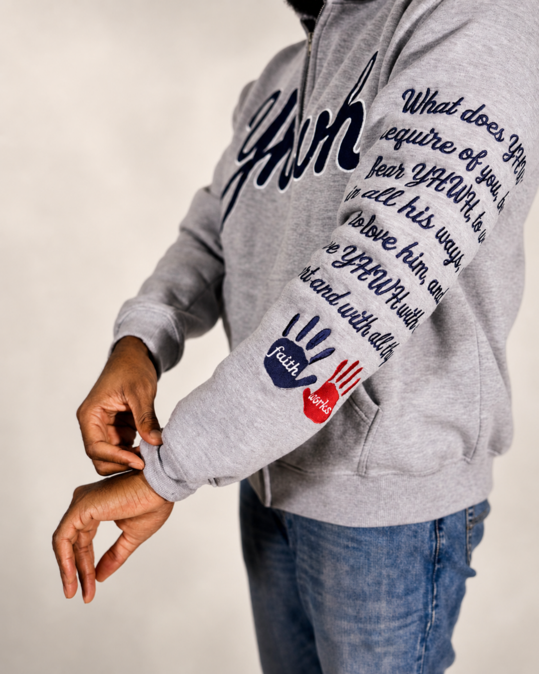 YHWH "Faith & Works" Heavyweight Zip-Up Hoodie